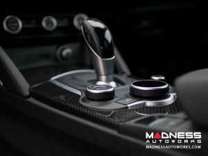 Alfa Romeo Stelvio Center Console Trim Set - Carbon Fiber - Two Piece Kit - Pre '20 - Feroce Carbon